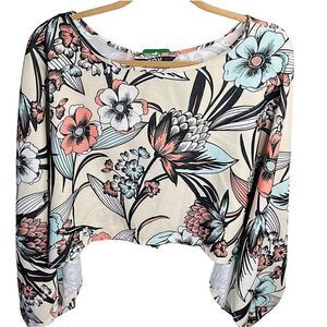 TOV Los Angeles Floral Kimono Top/Shrug Size 38/Small Nwt